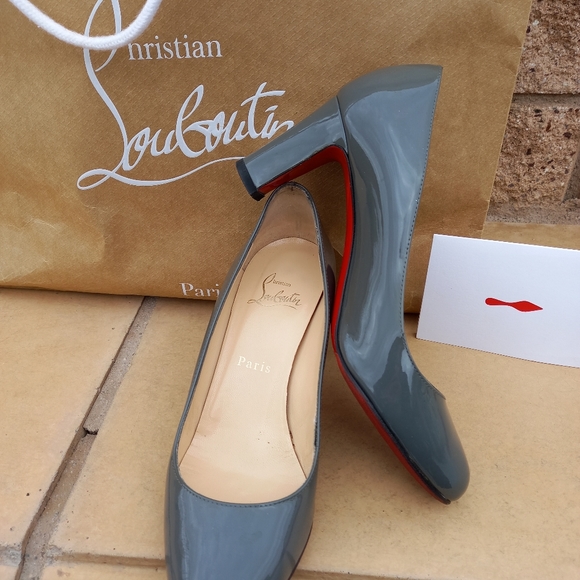 LOUBOUTIN Pumps Gray Patent Size 36.5 - Picture 7 of 7
